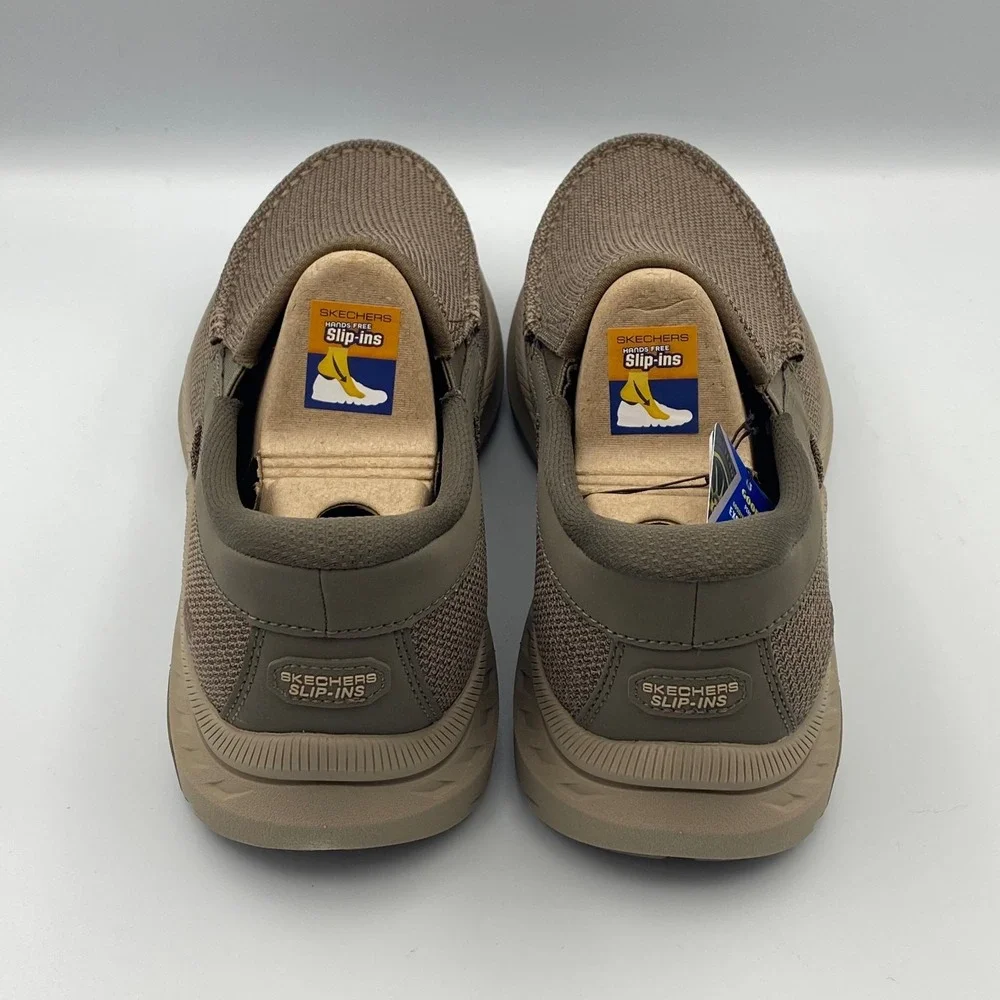 SKECHERS Men's Size 8.5 Hands Free Slip-Ins Pollard-Wilfred Taupe Shoes 205451